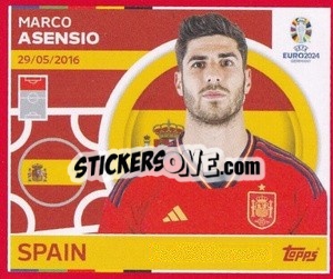 Sticker Marco Asensio - UEFA Euro 2024. Swiss Edition n. ESP17 - Panini