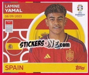 Sticker Lamine Yamal - UEFA Euro 2024. Swiss Edition n. ESP19 - Panini
