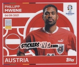 Sticker Philipp Mwene - UEFA Euro 2024. Swiss Edition n. AUT7 - Panini