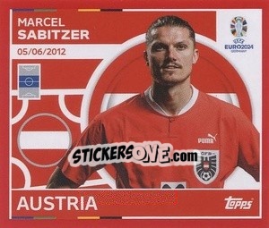 Sticker Marcel Sabitzer - UEFA Euro 2024. Swiss Edition n. AUT10 - Panini