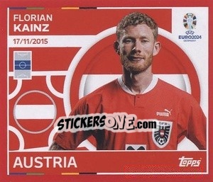 Sticker Florian Kainz - UEFA Euro 2024. Swiss Edition n. AUT16 - Panini