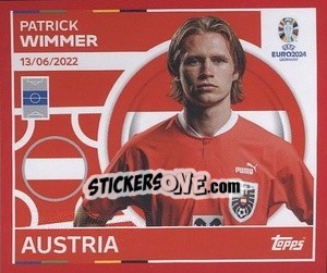 Sticker Patrick Wimmer - UEFA Euro 2024. Swiss Edition n. AUT17 - Panini