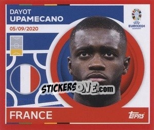 Sticker Dayot Upamecano - UEFA Euro 2024. Swiss Edition n. FRA7 - Panini