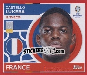 Sticker Castello Lukeba - UEFA Euro 2024. Swiss Edition n. FRA8 - Panini