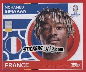 Sticker Mohamed Simakan - UEFA Euro 2024. Swiss Edition n. FRA9 - Panini