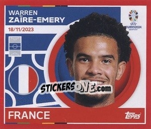 Sticker Warren Zaïre-Emery - UEFA Euro 2024. Swiss Edition n. FRA16 - Panini