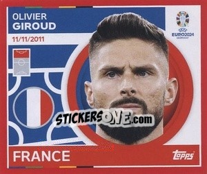 Sticker Olivier Giroud - UEFA Euro 2024. Swiss Edition n. FRA18 - Panini
