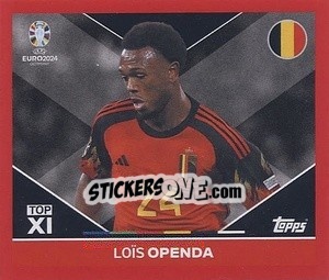 Sticker Lois Openda - UEFA Euro 2024. Swiss Edition n. BEL-TOP1 - Panini