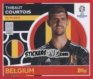 Sticker Thibaut Courtois - UEFA Euro 2024. Swiss Edition n. BEL4 - Panini