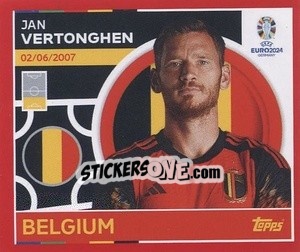 Sticker Jan Vertonghen - UEFA Euro 2024. Swiss Edition n. BEL5 - Panini
