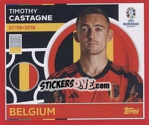 Sticker Timothy Castagne - UEFA Euro 2024. Swiss Edition n. BEL7 - Panini