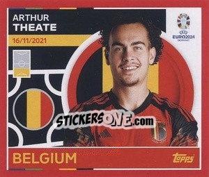 Sticker Arthur Theate - UEFA Euro 2024. Swiss Edition n. BEL8 - Panini