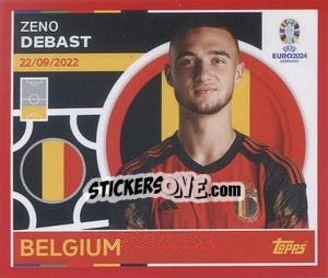 Sticker Zeno Debast - UEFA Euro 2024. Swiss Edition n. BEL9 - Panini