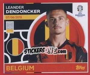 Sticker Leander Dendoncker - UEFA Euro 2024. Swiss Edition n. BEL11 - Panini