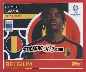 Sticker Romeo Lavia - UEFA Euro 2024. Swiss Edition n. BEL12 - Panini