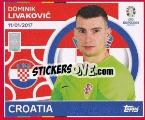 Sticker Dominik Livaković - UEFA Euro 2024. Swiss Edition n. CRO4 - Panini