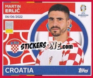 Sticker Martin Erlić - UEFA Euro 2024. Swiss Edition n. CRO6 - Panini