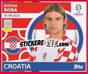 Sticker Borna Sosa - UEFA Euro 2024. Swiss Edition n. CRO8 - Panini