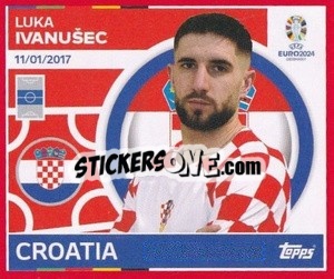 Cromo Luka Ivanušec - UEFA Euro 2024. Swiss Edition n. CRO16 - Panini