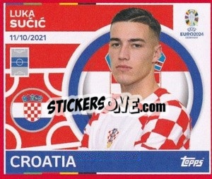 Sticker Luka Sučić - UEFA Euro 2024. Swiss Edition n. CRO17 - Panini