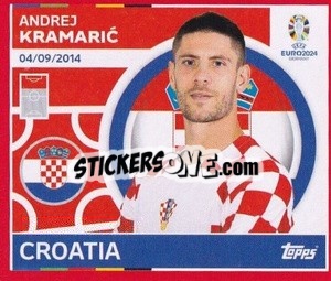 Sticker Andrej Kramarić - UEFA Euro 2024. Swiss Edition n. CRO20 - Panini