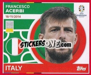 Sticker Francesco Acerbi - UEFA Euro 2024. Swiss Edition n. ITA6 - Panini