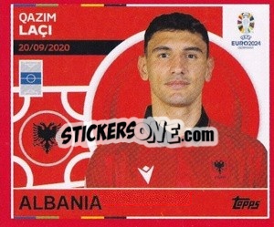 Sticker Qazim Laçi - UEFA Euro 2024. Swiss Edition n. ALB12 - Panini