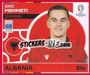 Sticker Anis Mehmeti - UEFA Euro 2024. Swiss Edition n. ALB14 - Panini