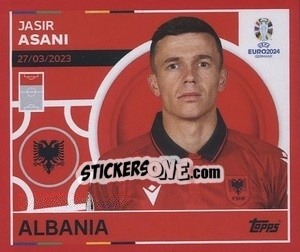 Sticker Jasir Asani - UEFA Euro 2024. Swiss Edition n. ALB16 - Panini