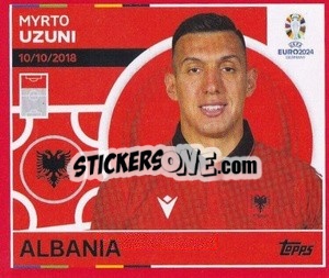 Sticker Myrto Uzuni - UEFA Euro 2024. Swiss Edition n. ALB17 - Panini
