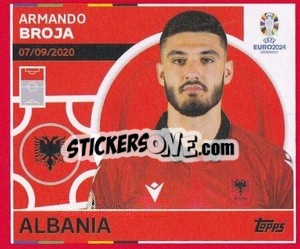 Sticker Armando Broja - UEFA Euro 2024. Swiss Edition n. ALB21 - Panini