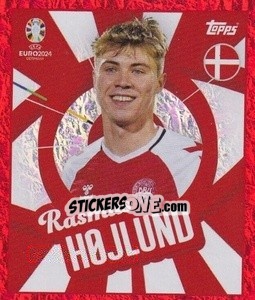 Sticker Rasmus Højlund - UEFA Euro 2024. Swiss Edition n. DEN-PTW - Panini