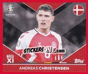 Sticker Andreas Christensen - UEFA Euro 2024. Swiss Edition n. DEN-TOP1 - Panini