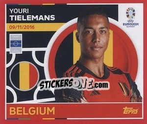 Sticker Youri Tielemans - UEFA Euro 2024. Swiss Edition n. BEL13 - Panini