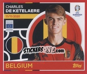 Sticker Charles De Ketelaere - UEFA Euro 2024. Swiss Edition n. BEL14 - Panini