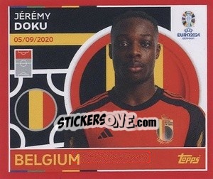 Sticker Jérémy Doku - UEFA Euro 2024. Swiss Edition n. BEL18 - Panini