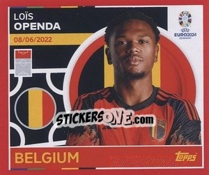 Sticker Loïs Openda - UEFA Euro 2024. Swiss Edition n. BEL21 - Panini