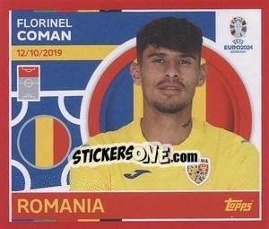 Figurina Florinel Coman - UEFA Euro 2024. Swiss Edition n. ROM20 - Panini