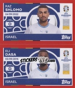 Sticker Raz Shlomo / Eli Dasa - UEFA Euro 2024. Swiss Edition n. ISR4-5 - Panini