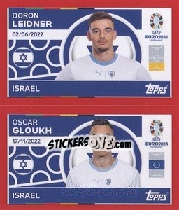 Sticker Doron Leidner / Oscar Gloukh - UEFA Euro 2024. Swiss Edition n. ISR8-9 - Panini