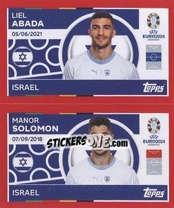 Sticker Liel Abada / Manor Solomon - UEFA Euro 2024. Swiss Edition n. ISR14-15 - Panini