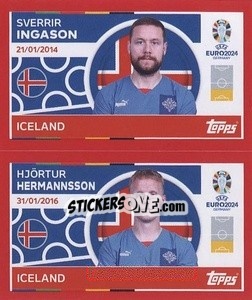 Sticker Sverrir Ingason / Hjörtur Hermannsson - UEFA Euro 2024. Swiss Edition n. ICE6-7 - Panini