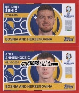 Sticker Ibrahim Šehić / Anel Ahmedhodžić - UEFA Euro 2024. Swiss Edition n. BIH2-3 - Panini