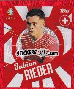 Sticker Fabian Rieder - UEFA Euro 2024. Swiss Edition n. SUI-PTW - Panini