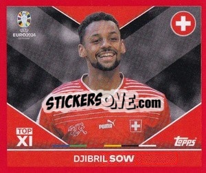 Sticker Djibril Sow - UEFA Euro 2024. Swiss Edition n. SUI-TOP2 - Panini