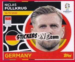 Sticker Niclas Füllkrug - UEFA Euro 2024. Swiss Edition n. GER17 - Panini