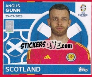 Sticker Angus Gunn - UEFA Euro 2024. Swiss Edition n. SCO4 - Panini
