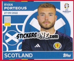 Sticker Ryan Porteous - UEFA Euro 2024. Swiss Edition n. SCO9 - Panini