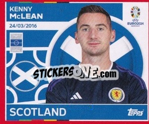 Sticker Kenny McLean - UEFA Euro 2024. Swiss Edition n. SCO18 - Panini