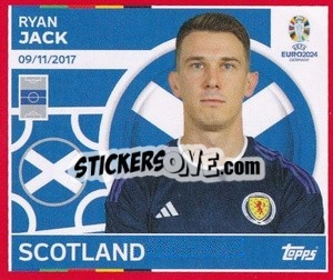 Sticker Ryan Jack - UEFA Euro 2024. Swiss Edition n. SCO19 - Panini